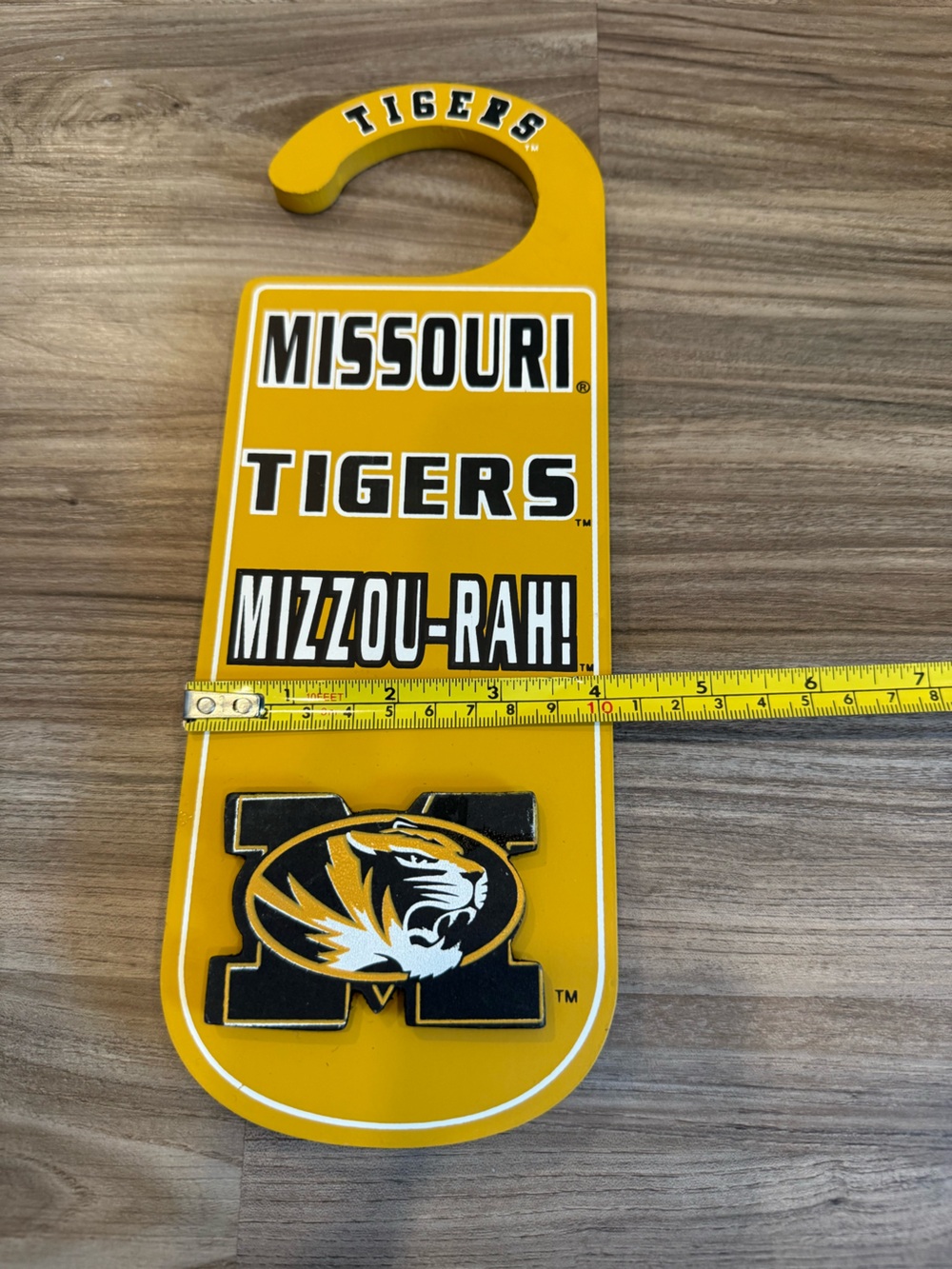 Missouri Tigers Yellow Door Hanger - Mizzou-Rah! - Picture 6 of 6